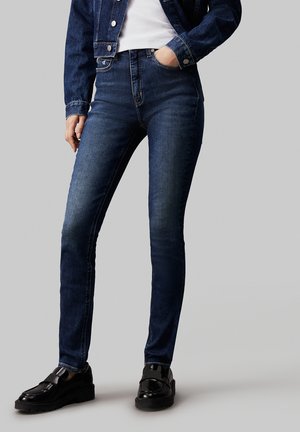 HIGH RISE - Jeans Skinny Fit - denim dark