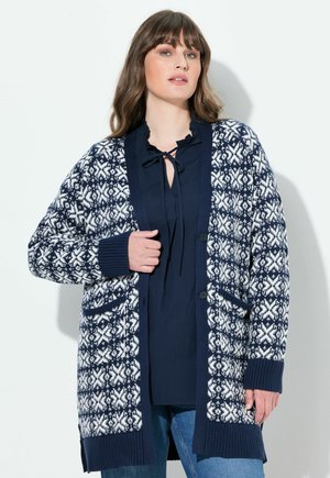 SCHNEEFLOCKEN V-AUSSCHNITT - Chaqueta de punto - navy blue