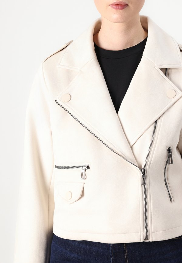 ONLDIANE LIFE BIKER - Faux leather jacket - pumice stone2