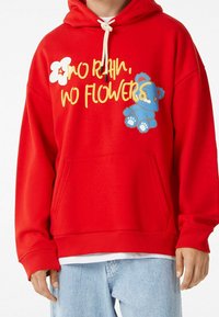 Bershka Felpa con cappuccio - red