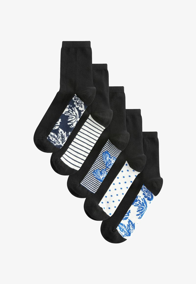 Next BEE 5 PACK - Nogavice - blue white floral