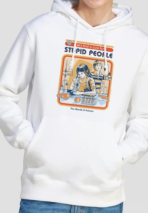 Cotton Soul, STEVEN RHODES A CURE FOR STUPID PEOPLE - Hoodie - white