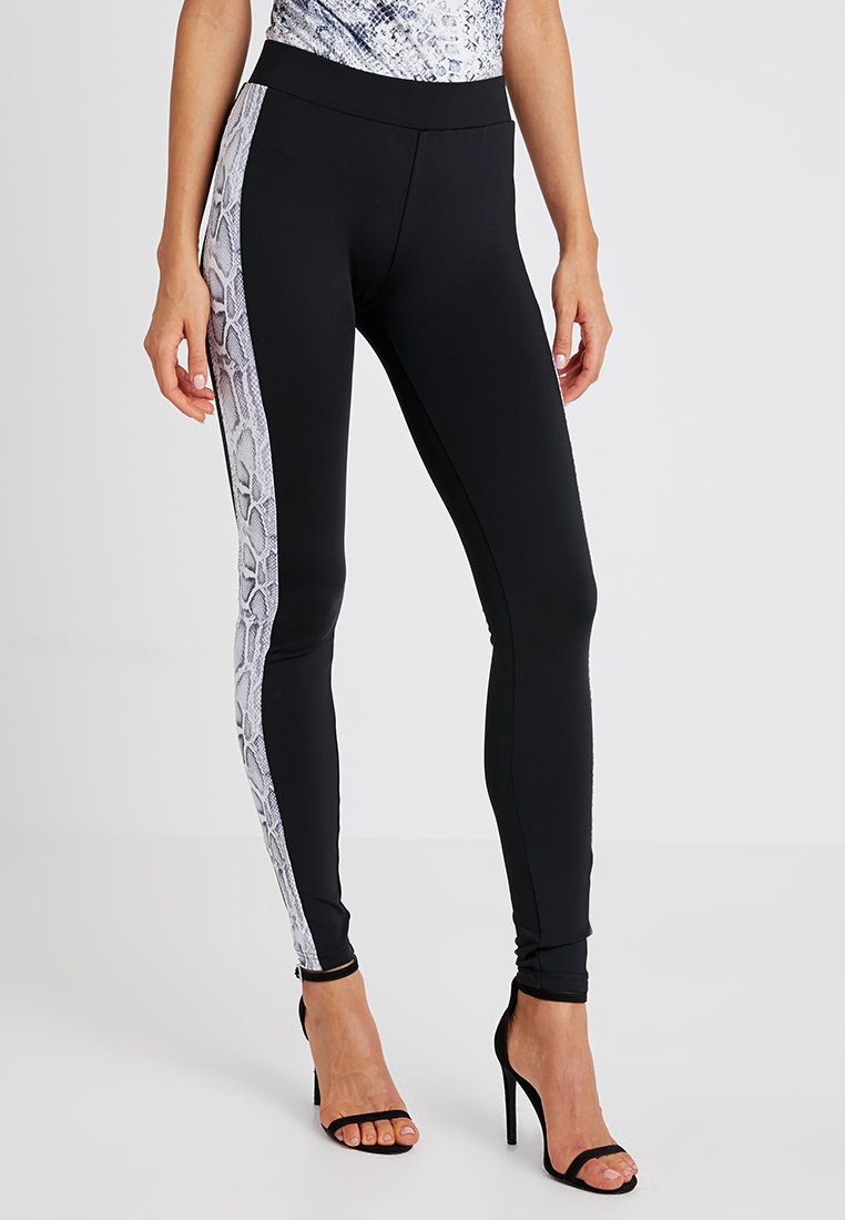 Urban Classics Ladies Side Pattern Leggings Black Sort Zalando Dk