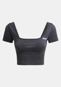 Guess Jednoduché tričko - dark grey