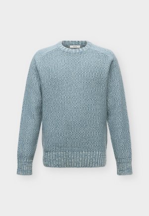 Selected, SLMFARO LS KNIT TWIST CREW NECK - Пуловер - blue mirage detail:aqua grey