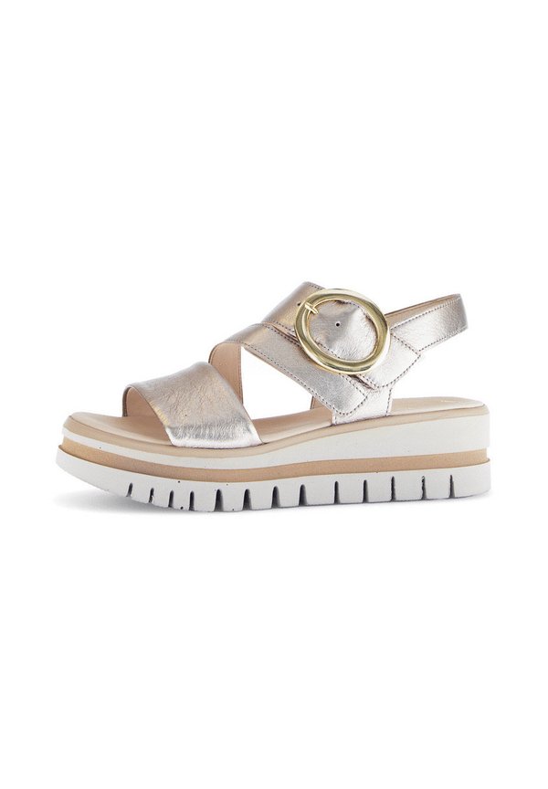 Plateausandalette - beige