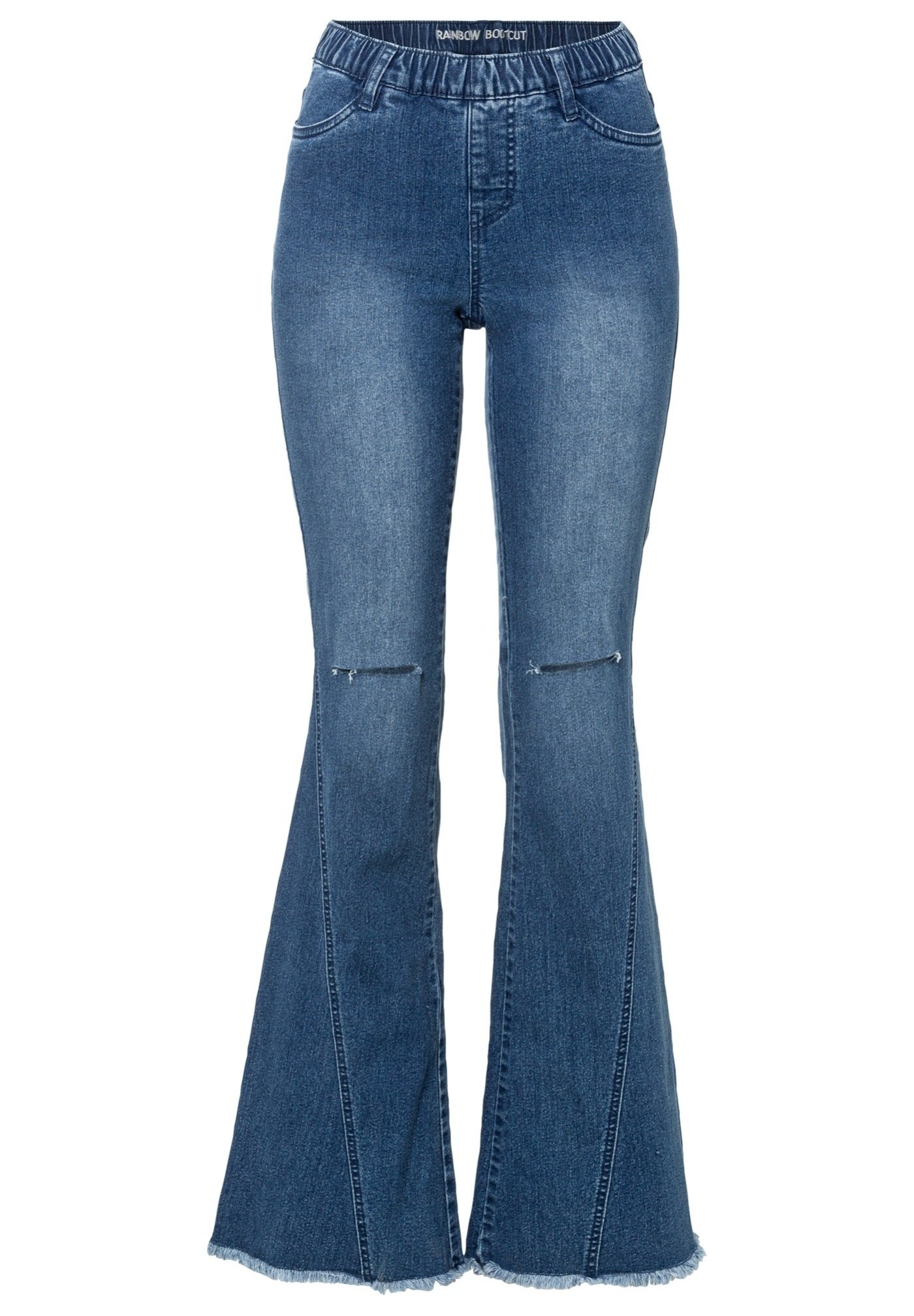 bonprix Jeans a zampa - blau/blu denim - Zalando