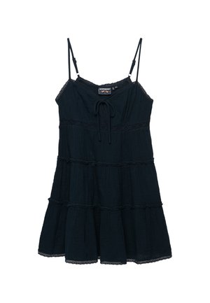 Superdry & Co, SUPERDRY CHEESECLOTH TIERED MINI DRESS.. - Hverdagskjole - eclipse navy
