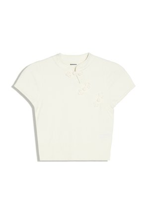 Bershka, KNIT WITH CLASPS - SWEATER - T-shirt imprimé - beige