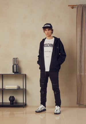 Majica s kapuljačom i patentnim zatvaračem - black