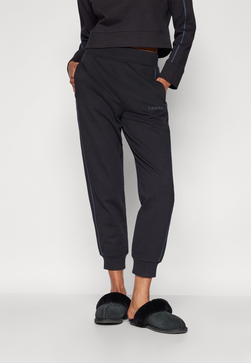 Calvin Klein Underwear FRENCH TERRY LOGOPANTS - Spodnji del pižame - black