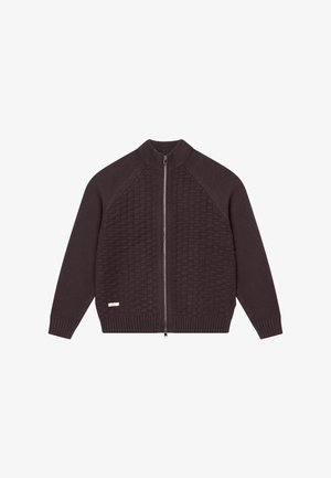 BLKVIS, STRUCTURED ZIP CARDIGAN - Chaqueta de punto - raisin