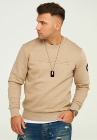 Jack & Jones JCOBOOM CREW NECK - Sweatshirt - crockery