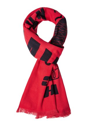 WEB MIT LOGO PRINT UND FRANSEN - Scarf - royal red