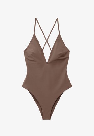 & OTHER STORIES, & OTHER STORIES CROSS-BACK SWIMSUIT - Badpak - brown