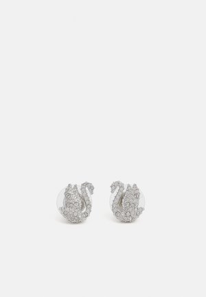 SWAN STUD EARRINGS - Earrings - silver-coloured
