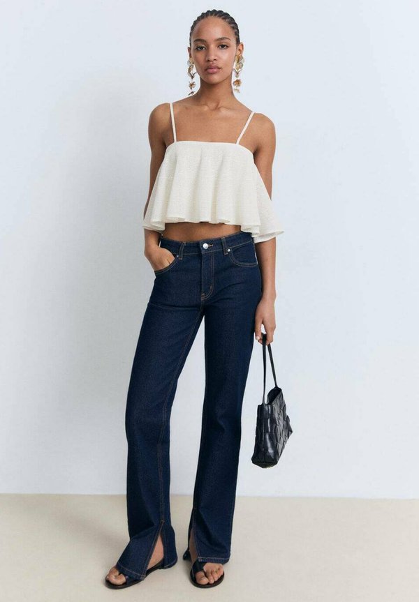 GEBREIDE MET RUCHE - Top - wit2