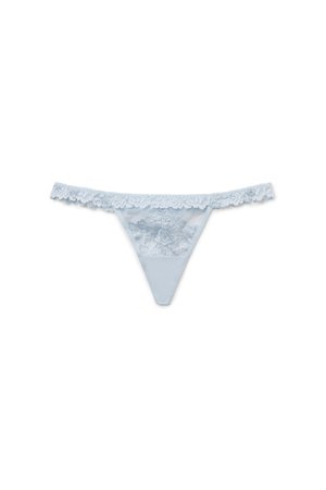 Intimissimi, PRETTY FLOWERS THONG SIDE STRAPS - Tanga - light blue