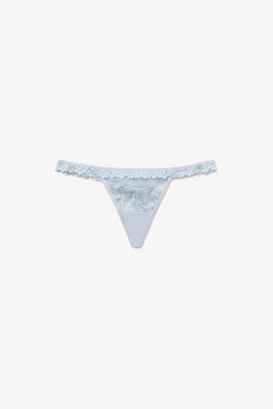 Intimissimi, PRETTY FLOWERS THONG SIDE STRAPS - Tanga - light blue