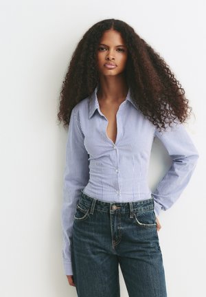 Button-down blouse - blue