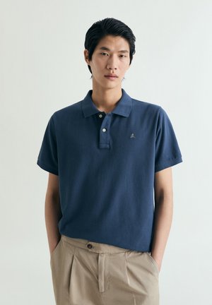 Scalpers SCALPERS BASIC CONTRAST POLO - Bluză polo - navy