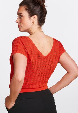 DOUBLE V  - T-shirt - bas - spicy orange