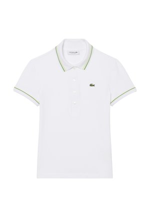 Polo - blanc   vert-sm
