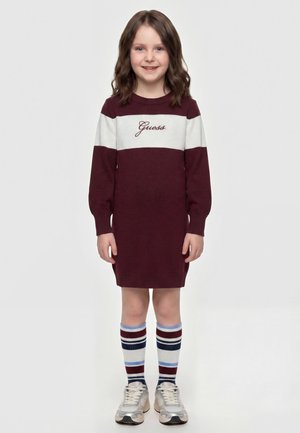 Guess, STRICKKLEID - Robe pull - dunkelbraun