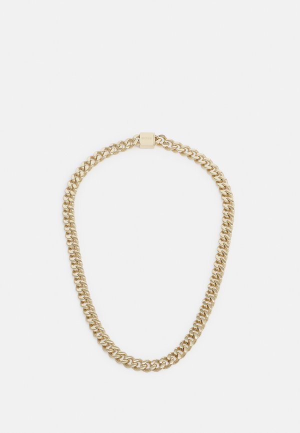 STAMPED TEXTURED LINKS NECKLACE WITH MONOGRAM SQUARE - Halskette