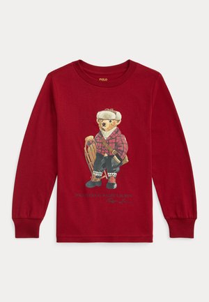 POLO BEAR COTTON LONG-SLEEVE TEE - Pitkähihainen paita - holiday red