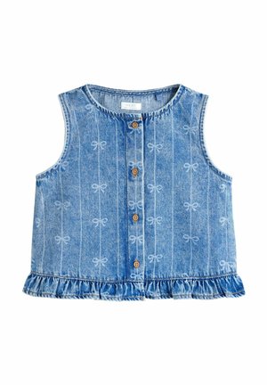 Next, REGULAR FIT - BOW SLEEVELESS - Bodywarmer - denim blue