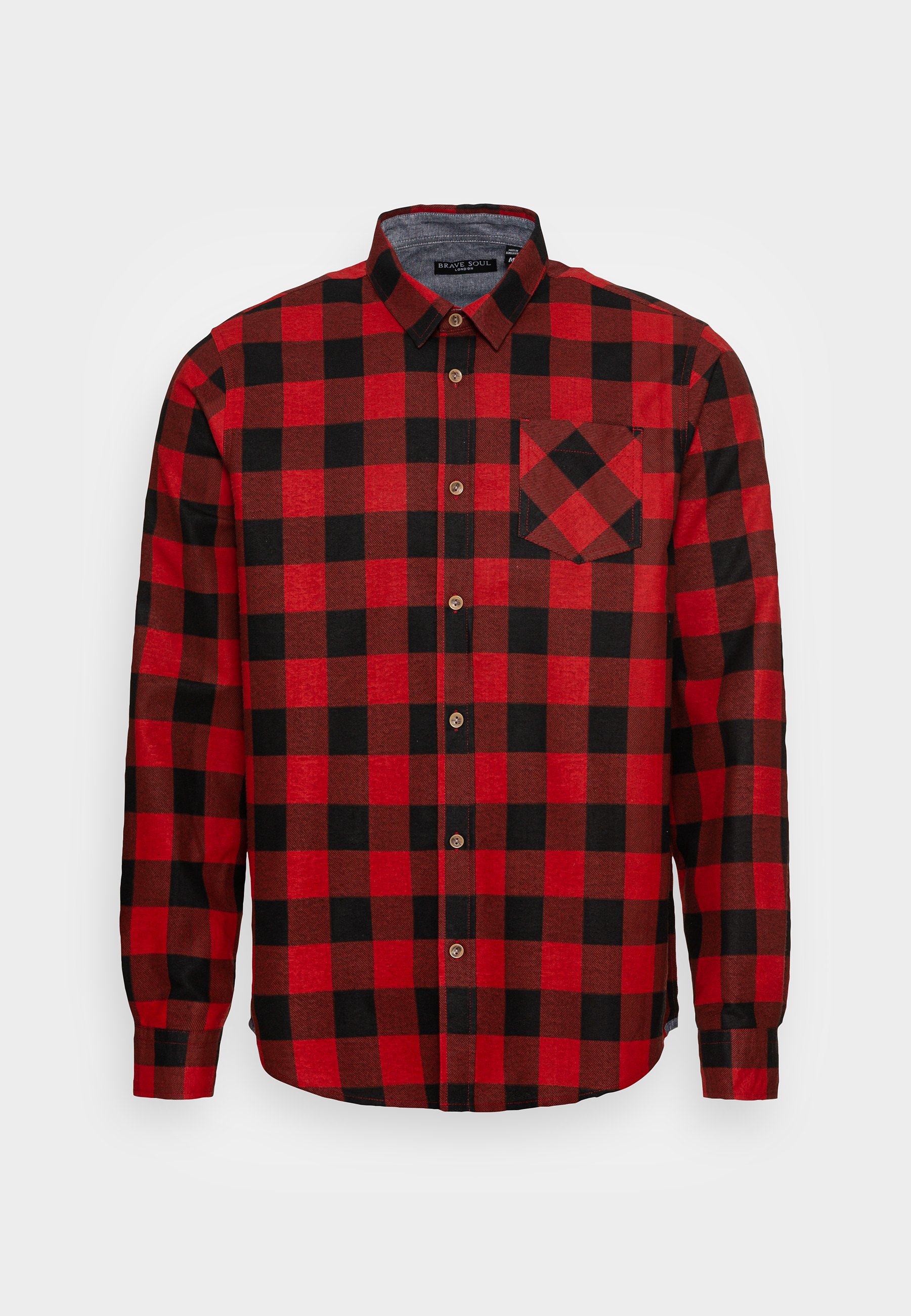 Brave Soul Shirt Red/Black, Men's, Size: Large, Red
