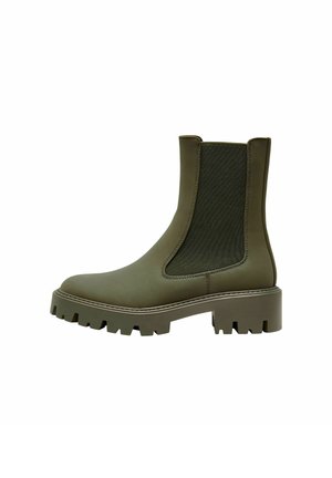 EINFARBIGE - Stiefelette - forest green