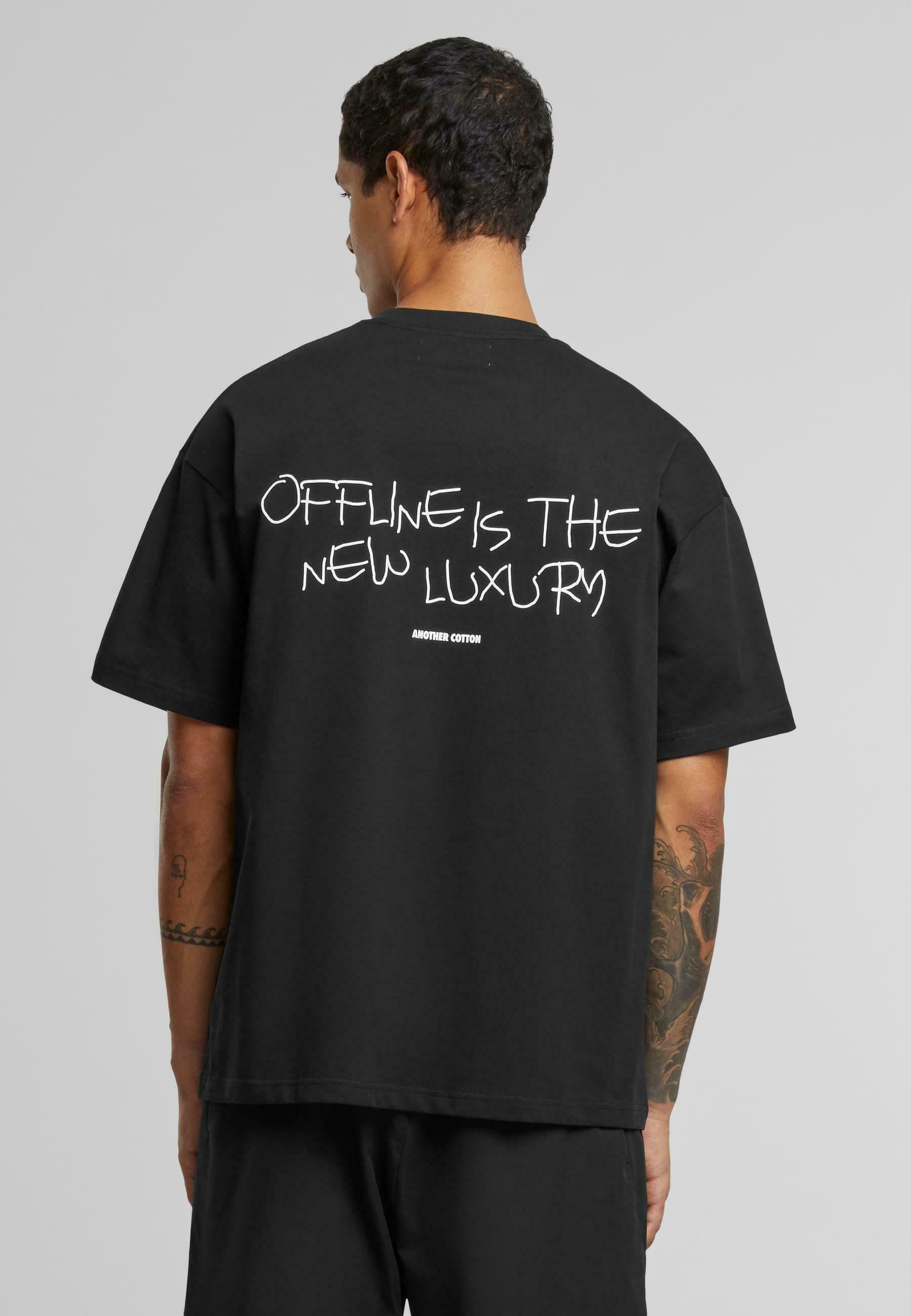 Another Cotton Lab - T-shirt z nadrukiem/czarny - Zalando.pl