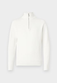 SLHDANE STRUCTURE HALF ZIP - Stickad tröja - bright white