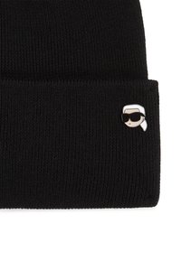 KARL LAGERFELD IKON PIN - Adīta cepure - black