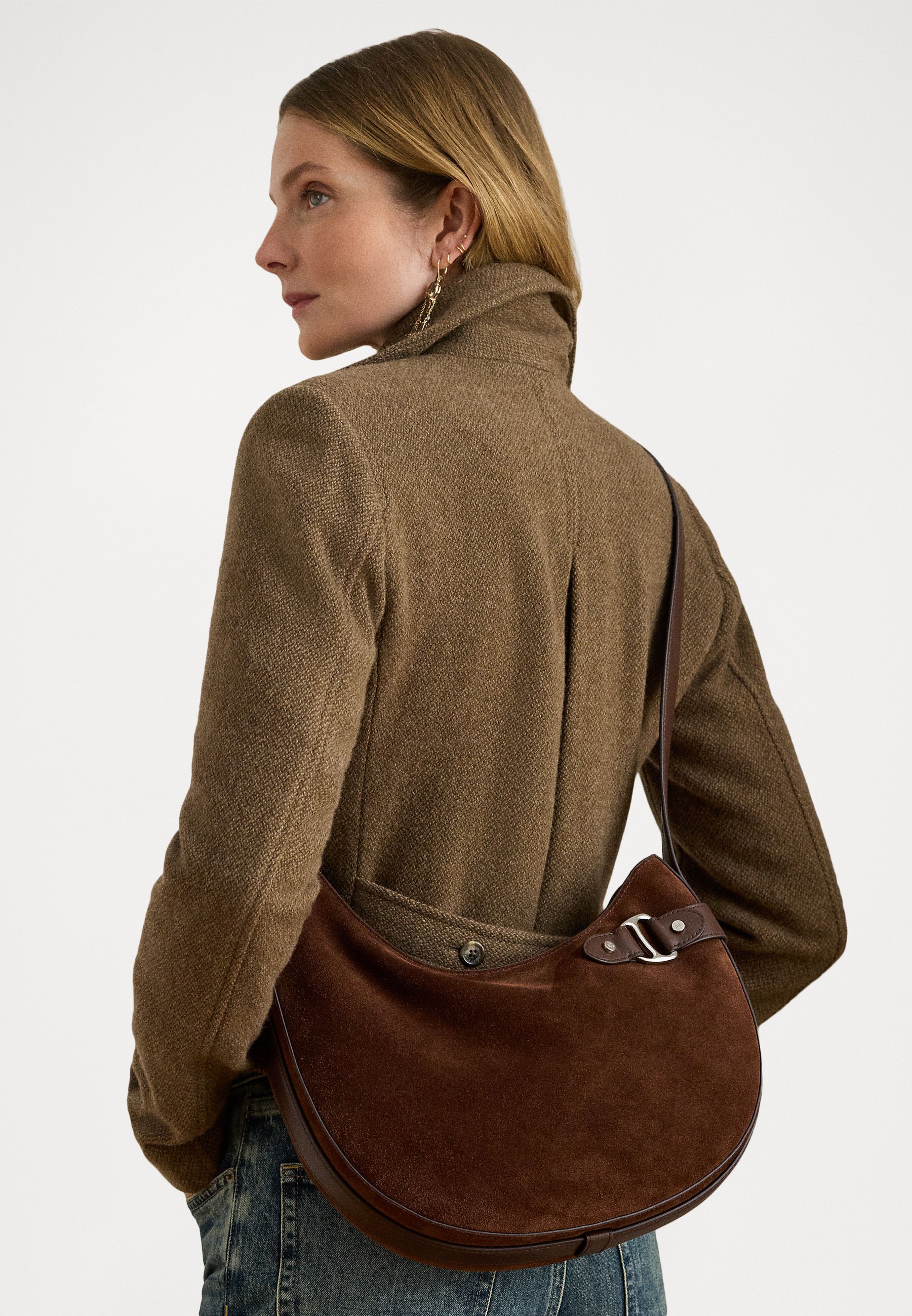 Lauren Ralph Lauren SUEDE LARGE TASHA SHOULDER BAG - Handbag