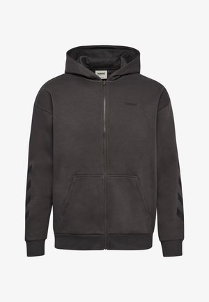 Hummel, HUMMEL HMLKEEPER CHEVRON ZIP HOODIE - Sweat zippé - shale