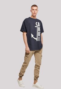 F4NT4STIC AHOI ANKER KNUT JAN HAMBURG - Print T-shirt - navy