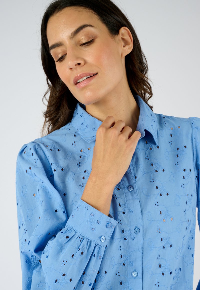 Chemisier Vintage Brodé - Blanc - Taille 40 - Broderie Anglaise