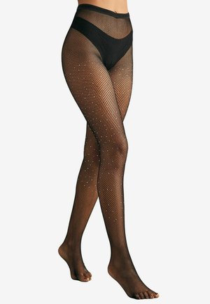 FISHNET - Zeķbikses - black with gems