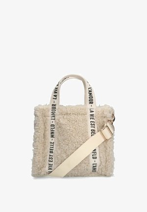 Manfield MINI-SHOPPER IN TEDDY-OPTIK - Handbag - beige