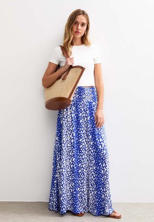 New Look ABSTRACT PRINT WIDE LEG - Pantaloni - blue pattern