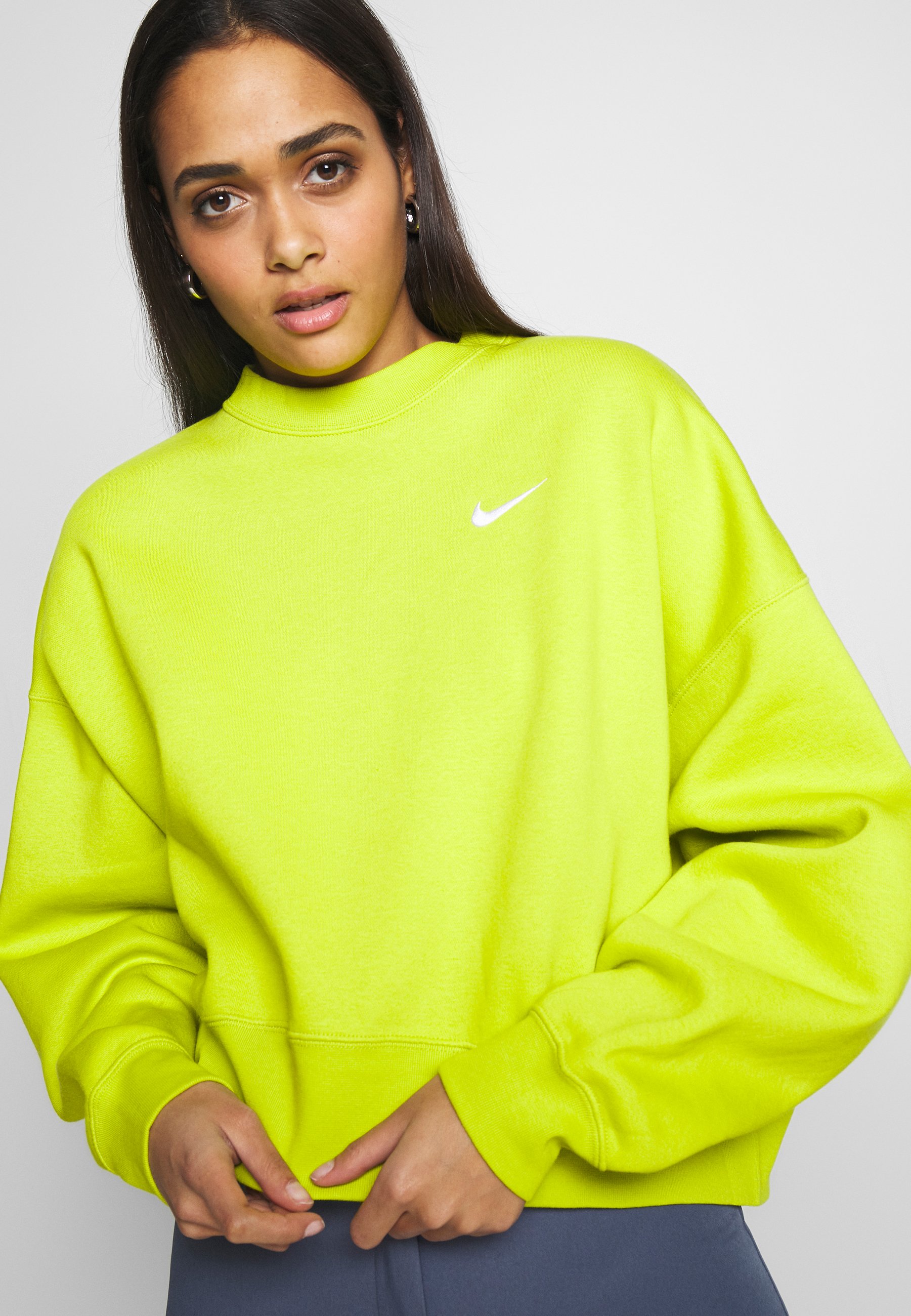 nike lime green sweater
