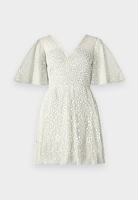 LEILA DOT V NECK CAPE MINI DRESS - Koktailové šaty/večierkové šaty - mist