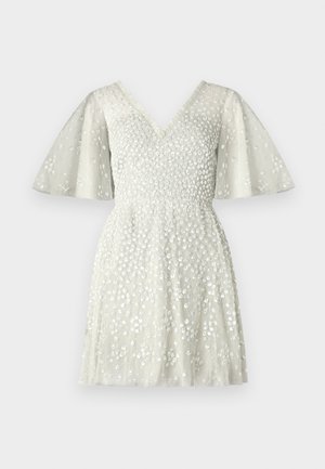 Needle & Thread LEILA DOT V NECK CAPE MINI DRESS - Koktélruha / Partiruha - mist