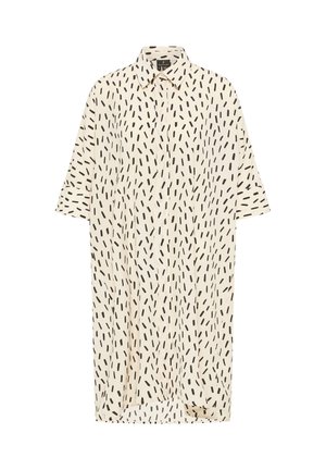 DreiMaster, DREIMASTER HEMDKLEID - Blousejurk - wollweiss schwarz