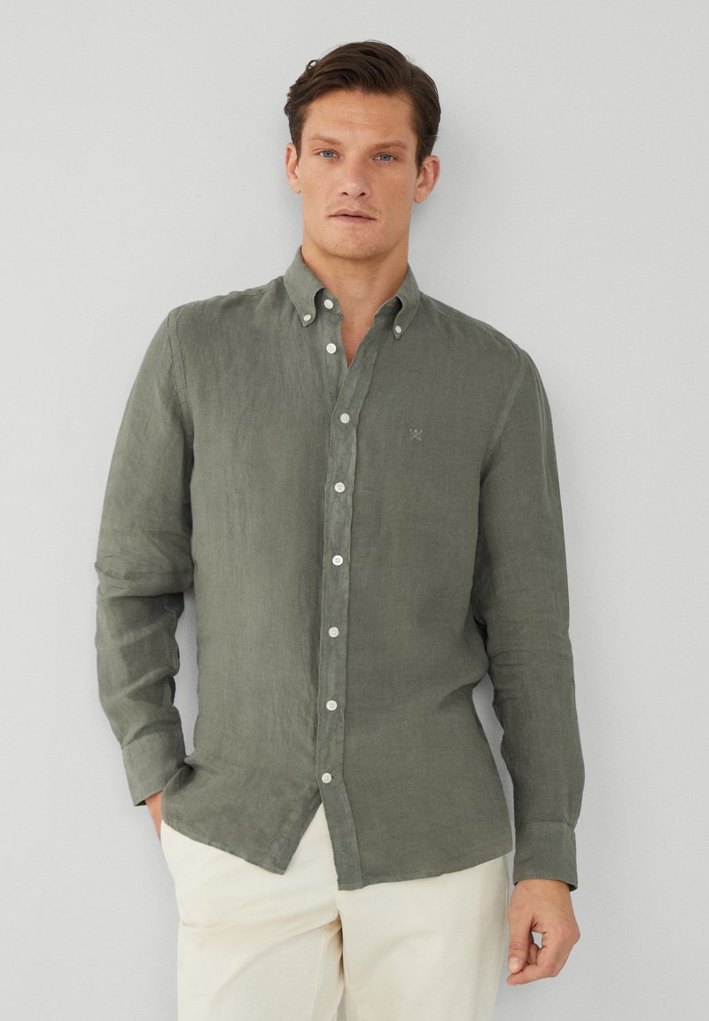 Hackett London GARMENT DYE  - Košeľa - khaki