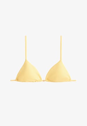 OYSHO, RIB TRIANGLE BIKINI TOP - Haut de bikini - soft yellow