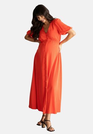 REGULAR FIT - V-NECK NURSING - Maxi-jurk - orange